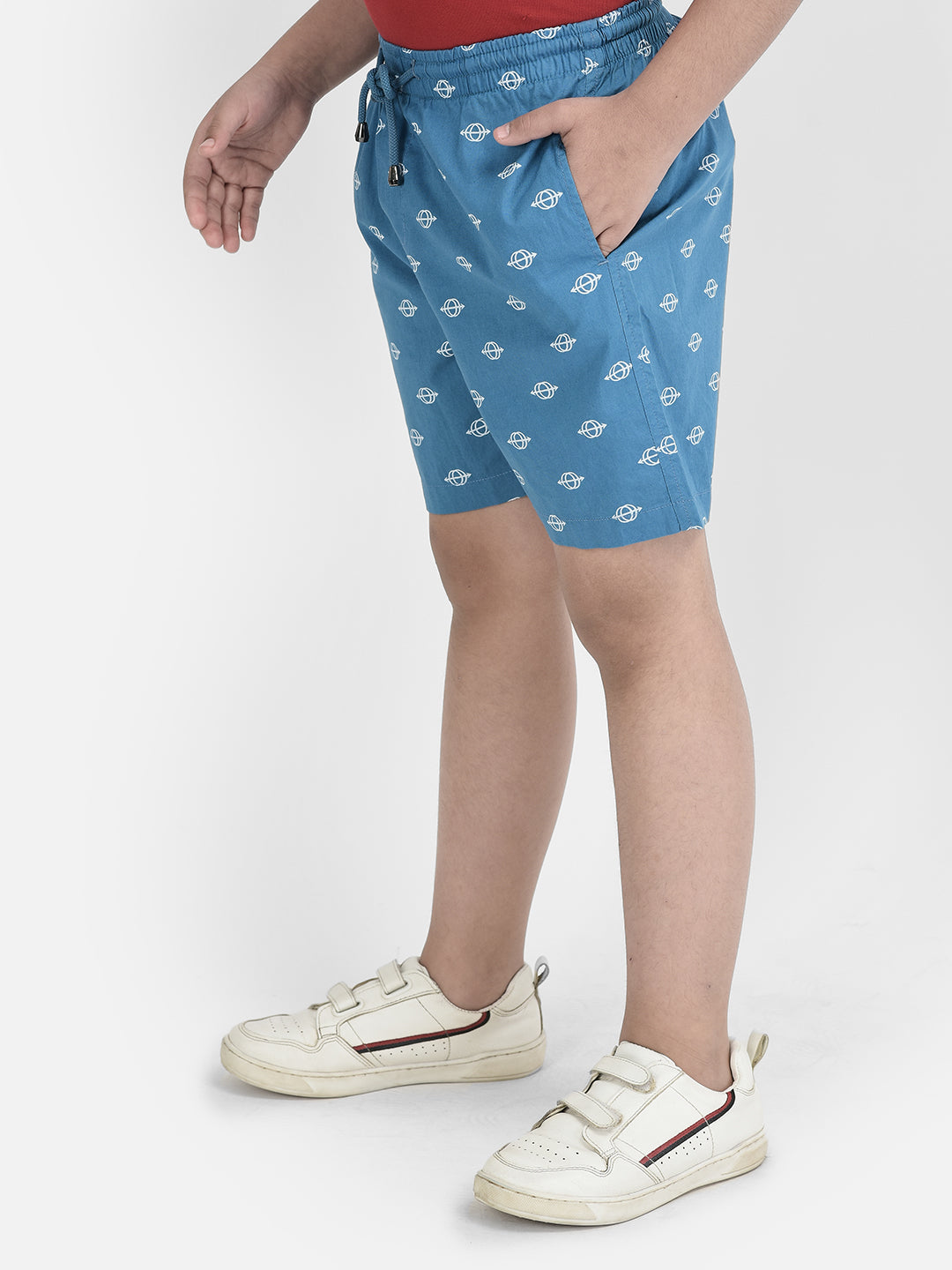 Blue Printed Lounge Shorts