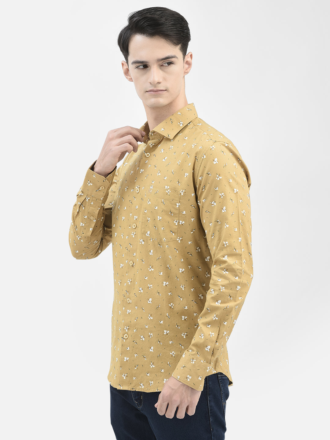 Beige Printed Shirt