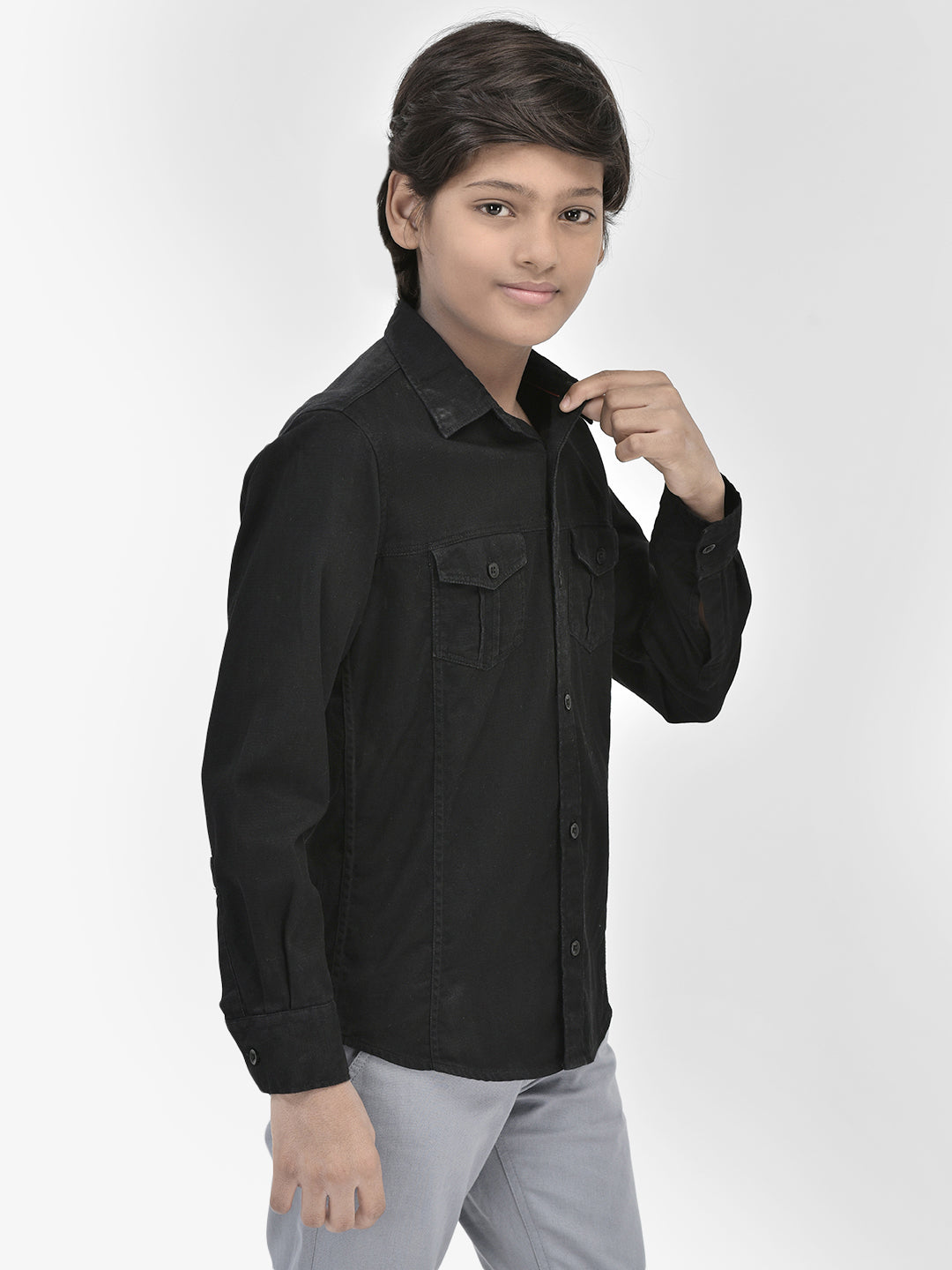 Black Double Pocket Shirt