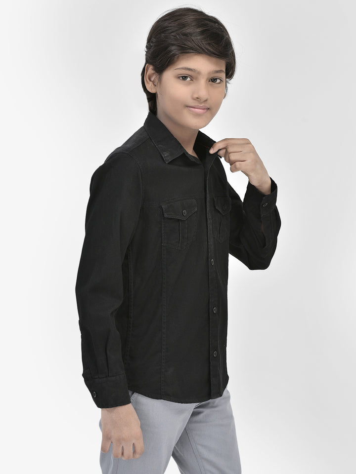 Black Double Pocket Shirt