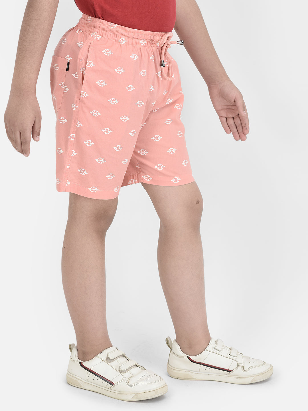 Peach Printed Lounge Shorts