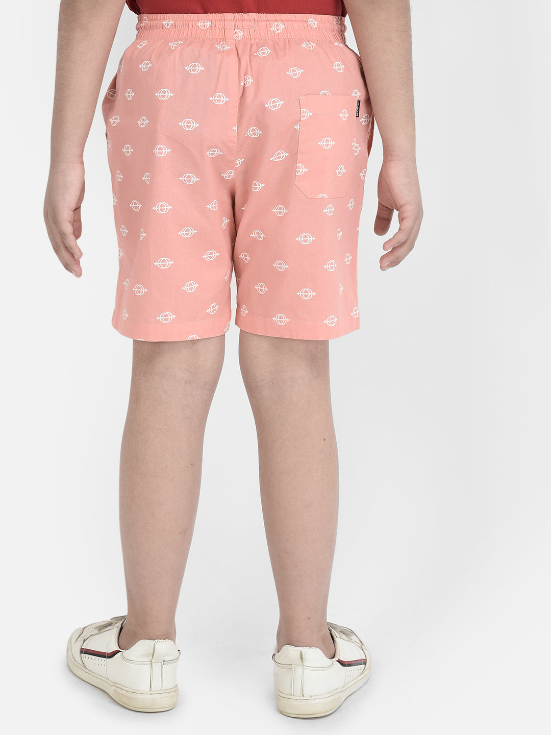 Peach Printed Lounge Shorts