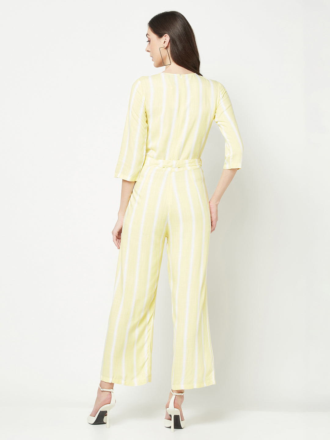 Yellow Round Neck Jumpsuit