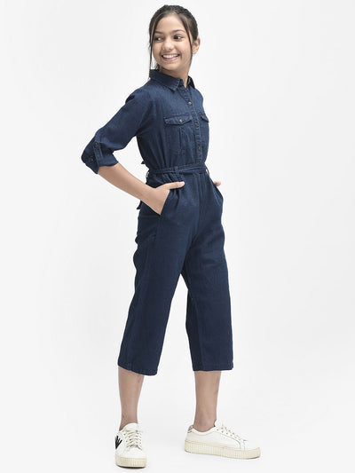  Navy Blue Capri Jumpsuit
