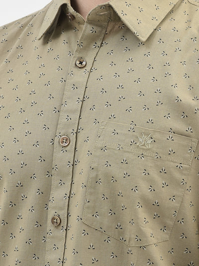 Olive Floral Shirt