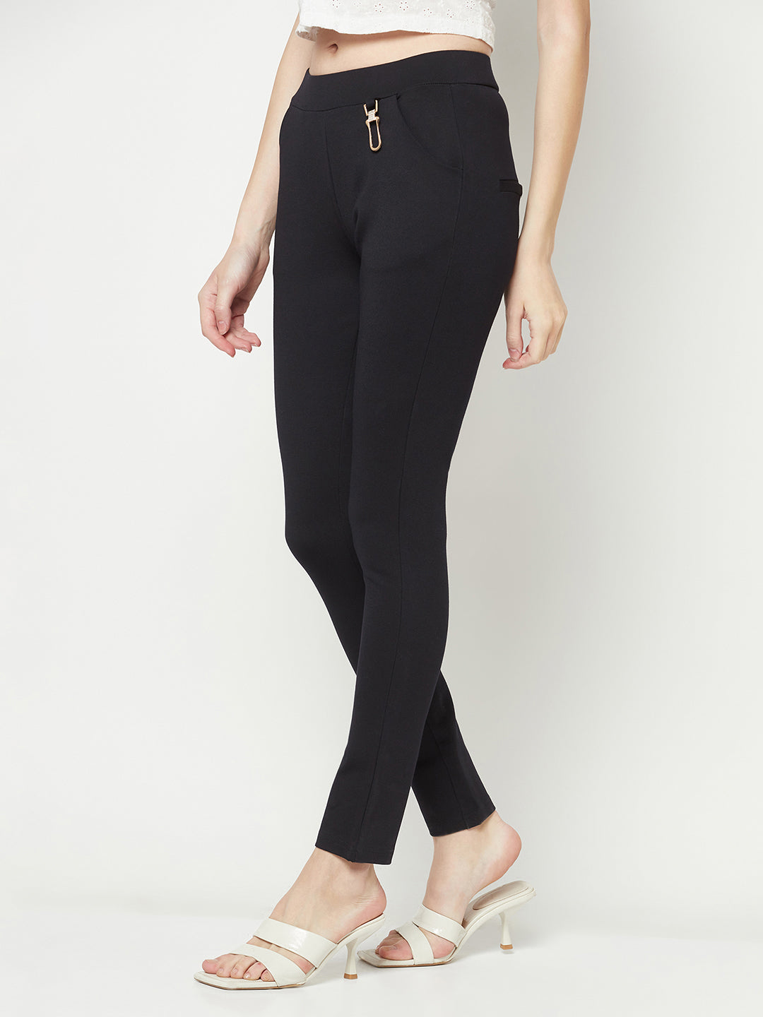 Navy Blue Slim Trousers