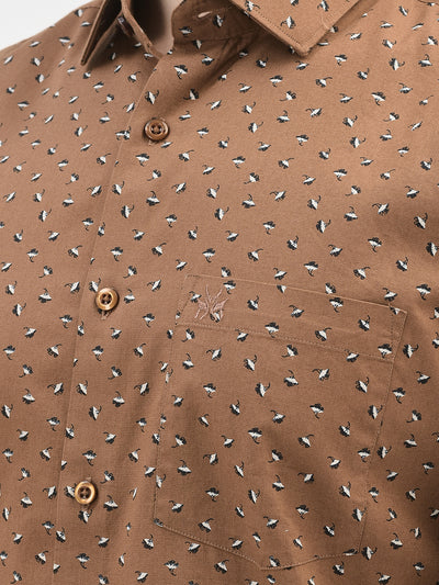Brown Printed Shirt