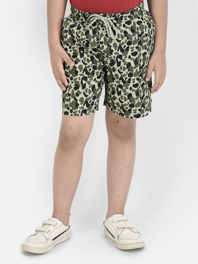 Olive Camouflage Lounge Shorts