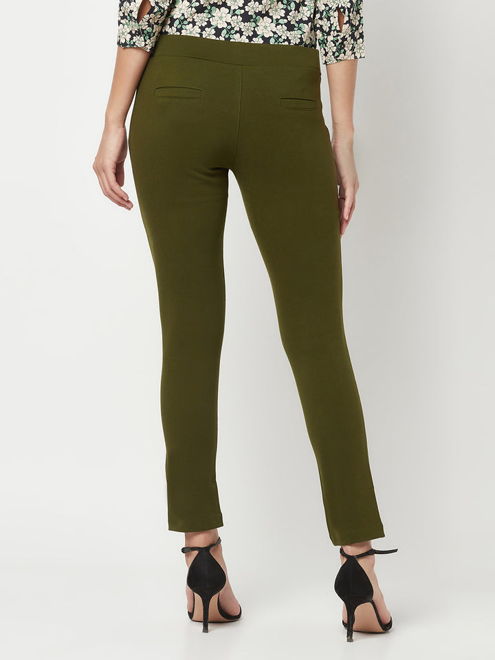Olive Slim Trousers